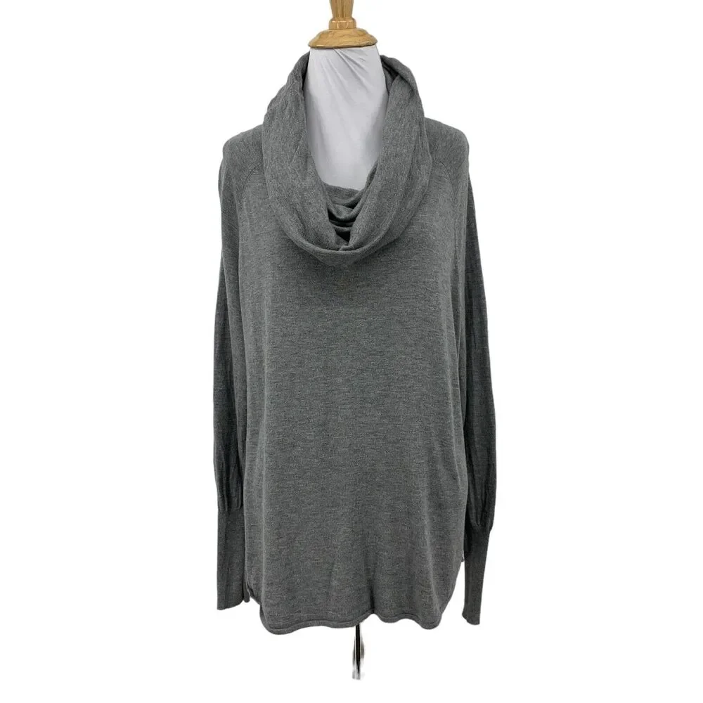 Joie Wesley Cowl Neck Sweater Women S Small Graphite Wool Cashmere Blend Slouchy